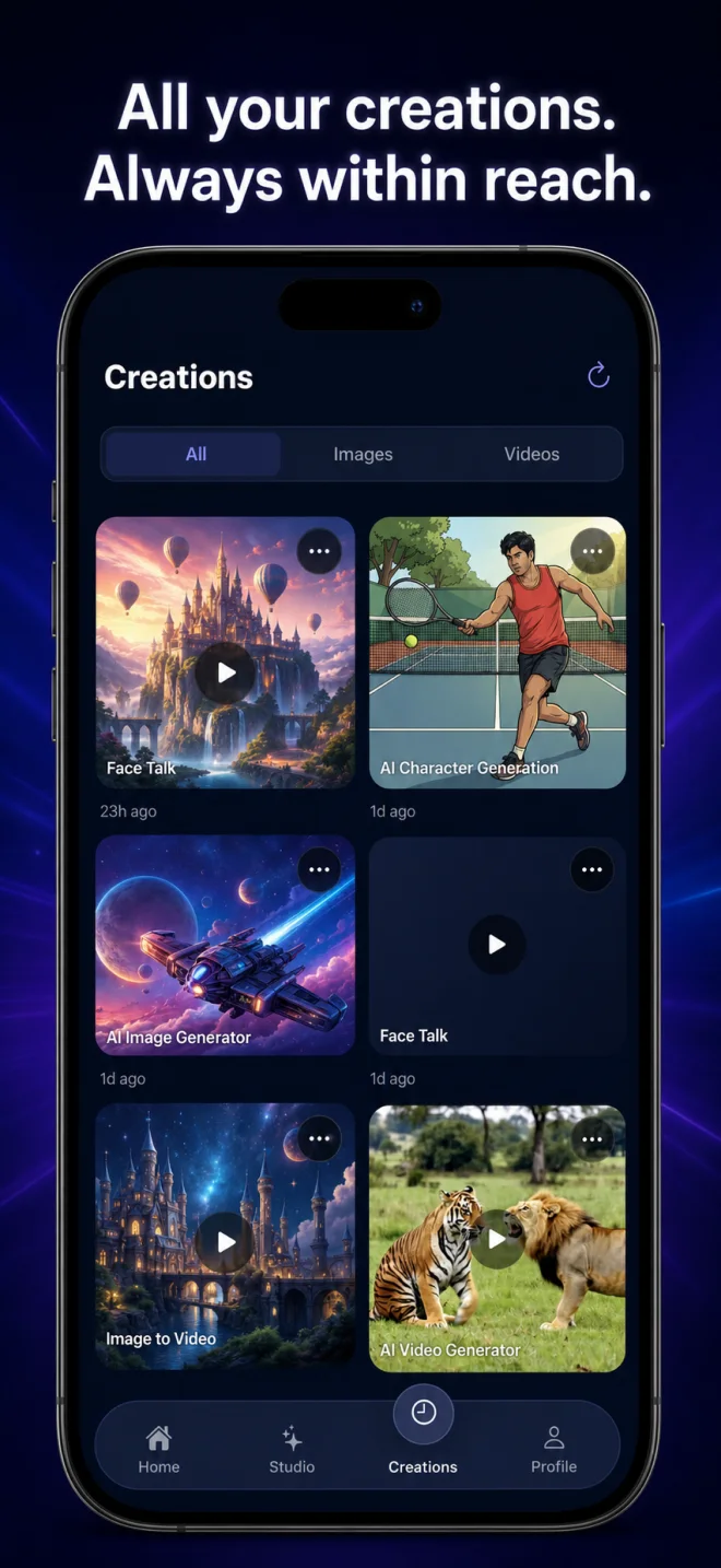 Pixalto creations gallery screen